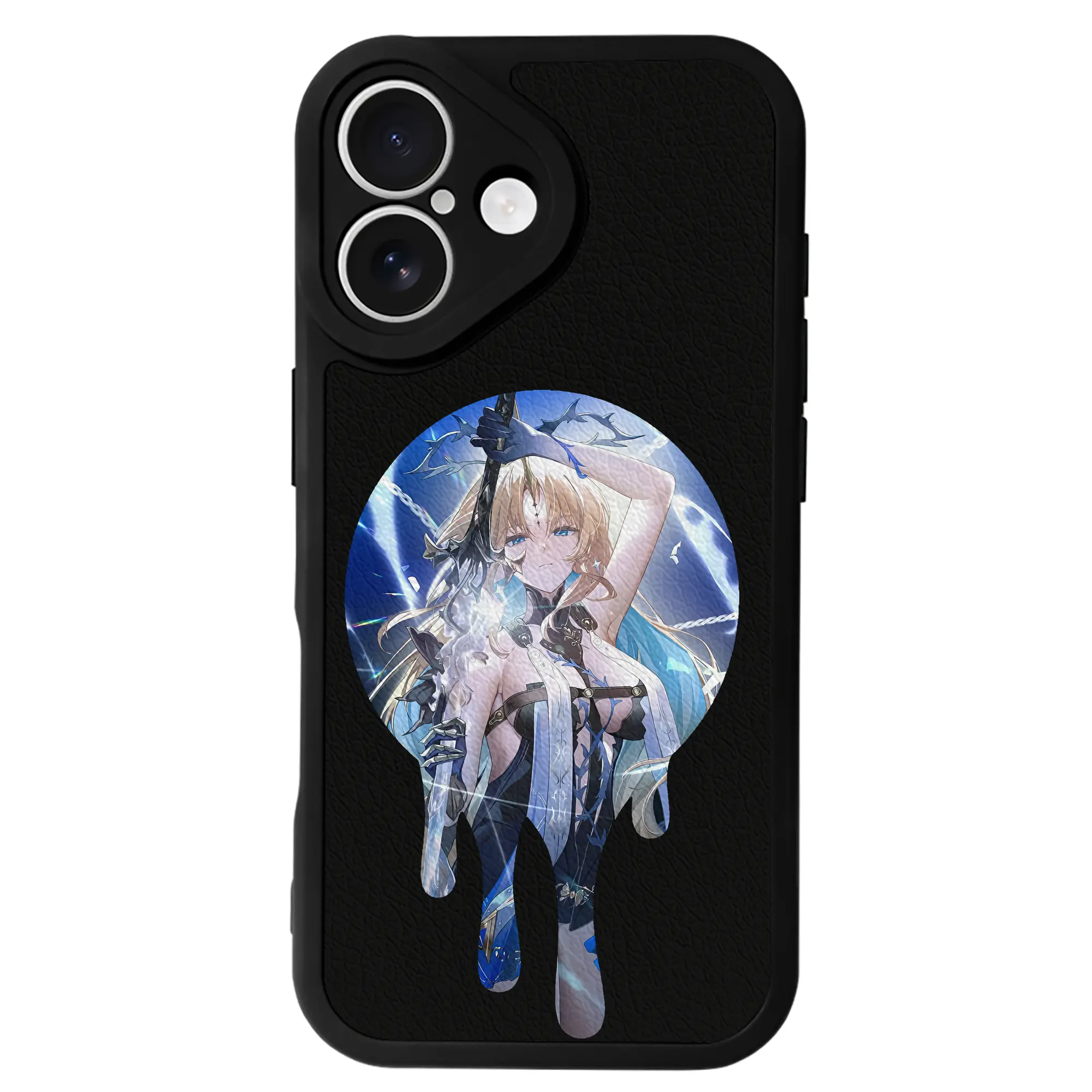 鳴潮 グッズ カルテジア - IPhone 16シリーズ対応 ・ シリコンスマホケース ・ レザー調 ・ 高精度フィット ・ 耐衝撃 ・ ワイヤレス充電対応 ・ 精密カット